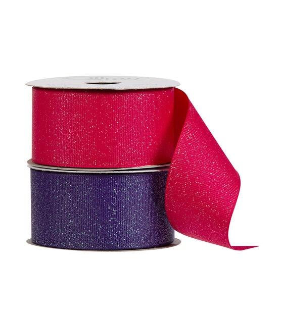 Shocking Pink Soft Glitter Grosgrain Ribbon – Ribbon Nook