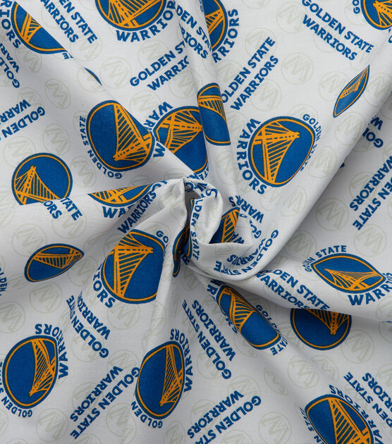 Golden State Warriors Cotton Fabric Tossed Logo, , hi-res, image 5