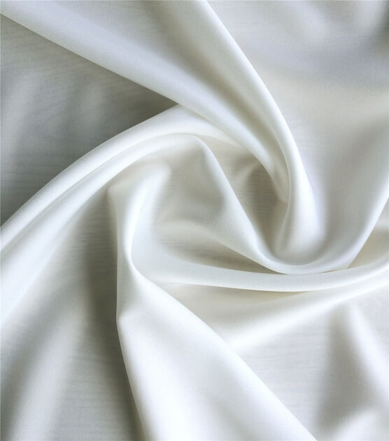 Silky Solids Stretch Chiffon Fabric White, , hi-res, image 2