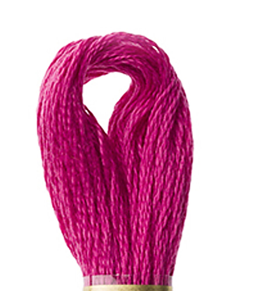 DMC 8.7yd Pink 6 Strand Cotton Embroidery Floss, 3804 Dark Cyclamen Pink, swatch, image 60
