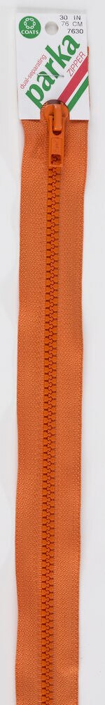 Coats & Clark Sport Parka Dual Separating Zipper 30", Orange, swatch