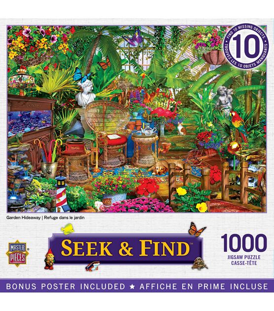 MasterPieces 19" x 27" Garden Hideaway Jigsaw Puzzle 1000pc