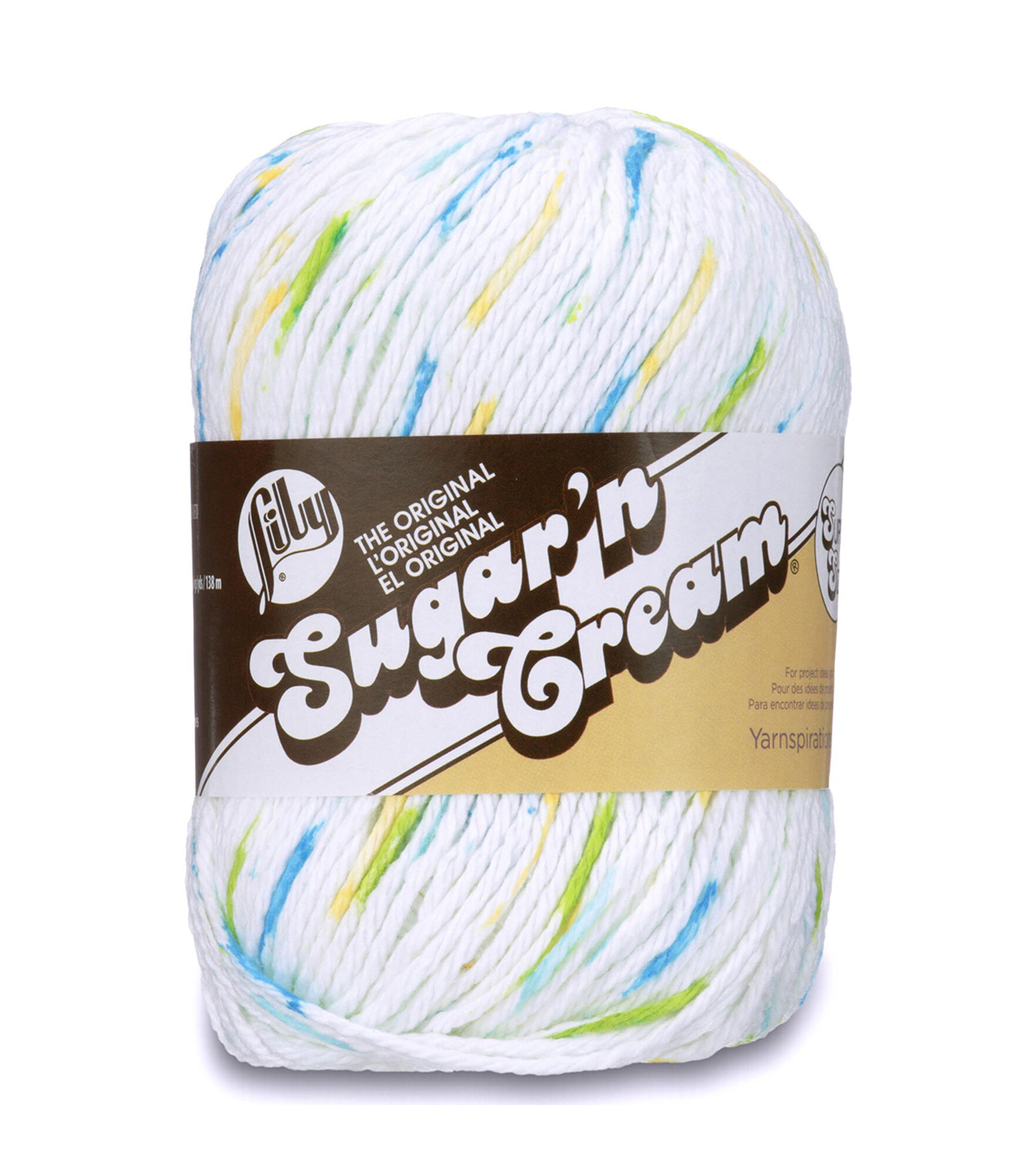 Lily Sugar'n Cream Ombres Super Size 200yds Worsted Cotton Yarn, Summer Prints, hi-res