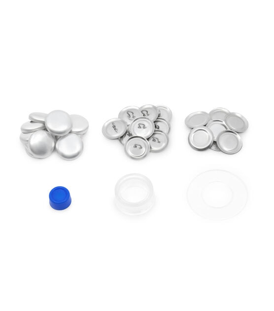 Dritz 3/4" Craft Cover Button Kit, 18 Sets, Nickel, , hi-res, image 4