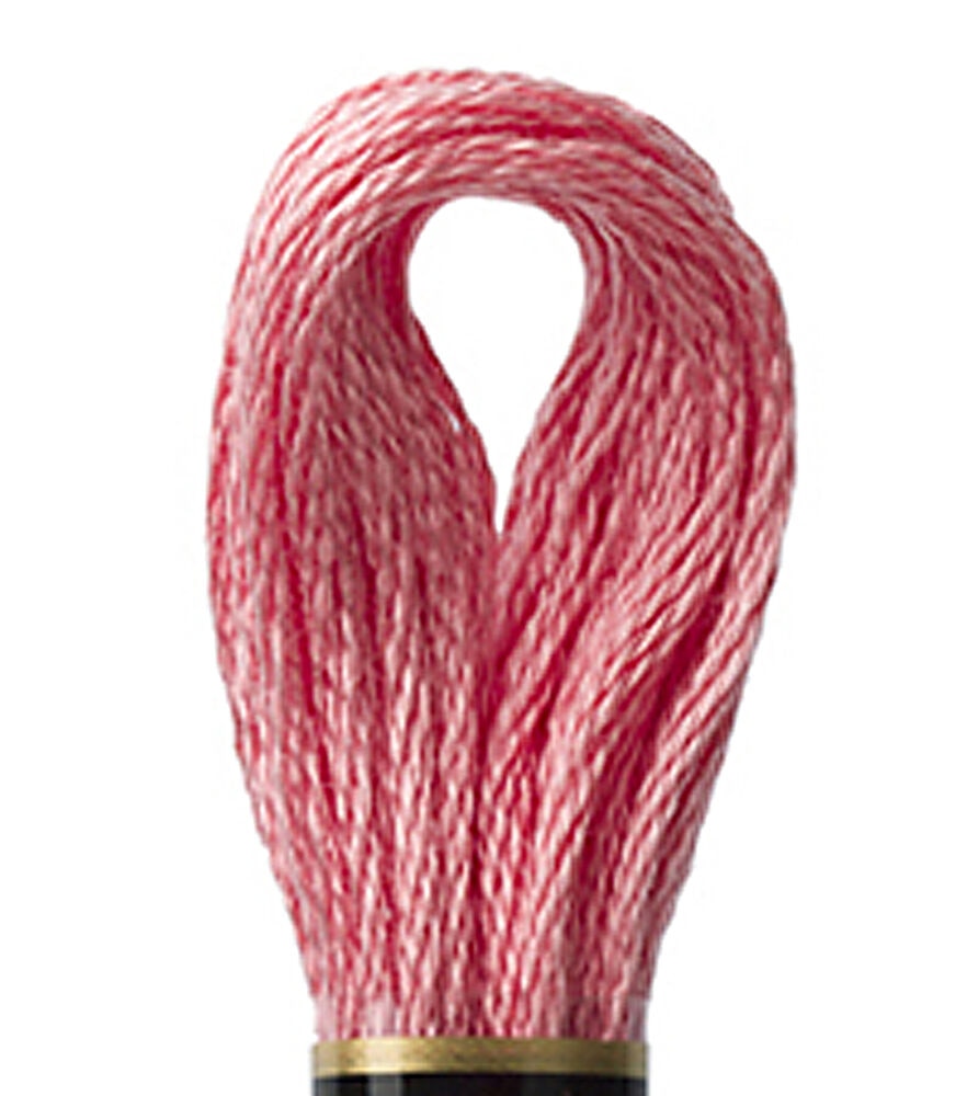 DMC 8.7yd Pink 6 Strand Cotton Embroidery Floss, 760 Salmon, swatch, image 27