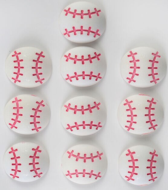 Flair Originals 3/4" Baseball Shank Buttons 10pc