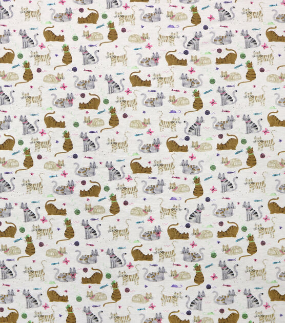 Curious Cats Super Snuggle Flannel Fabric