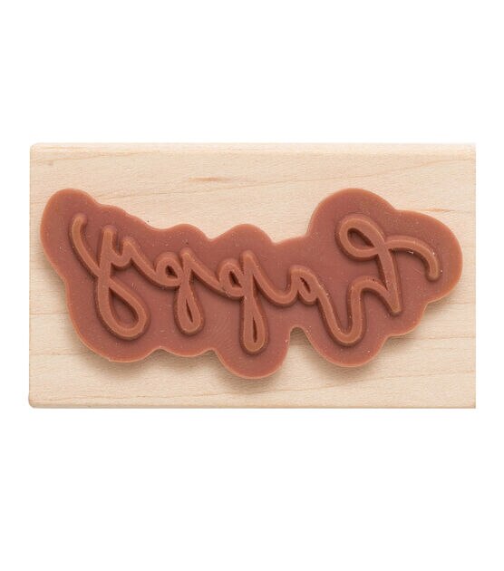 American Crafts Wooden Stamp Happy, , hi-res, image 2