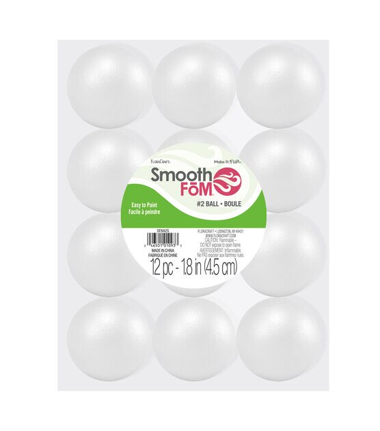 Styrofoam Balls 2 Inch 12-pkg-white - 654286 - Hobbies & Creative Arts Art  Craft Supplies Floral Supply