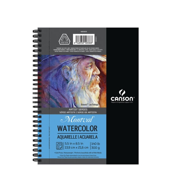 Canson Artist Series Watercolor Book 5.5in x 8.5in 20 Sheets/Pad
