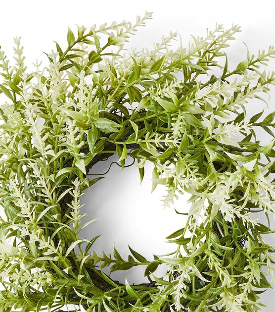 13" Spring White Lavender Mini Wreath by Bloom Room, , hi-res, image 4