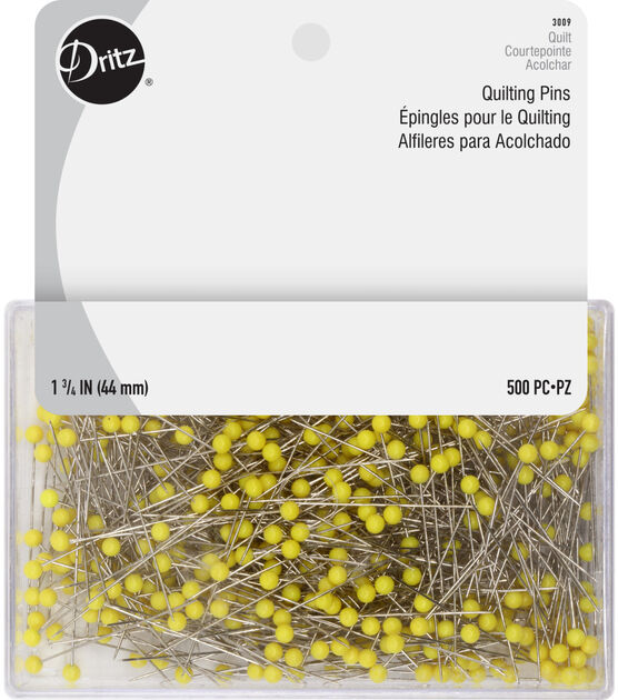 Dritz 1-3/4" Quilting Pins, 500 pc, Yellow