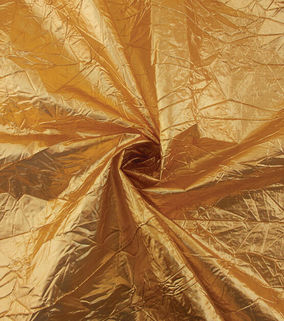 Metallic Crushed Lame Fabric Gold, , hi-res, image 5