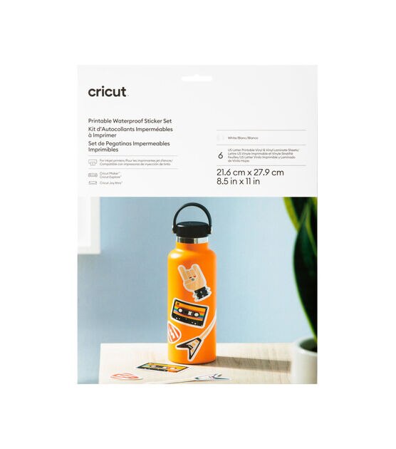 Cricut 8.5" x 11"Waterproof Sticker Set 6ct, , hi-res, image 1