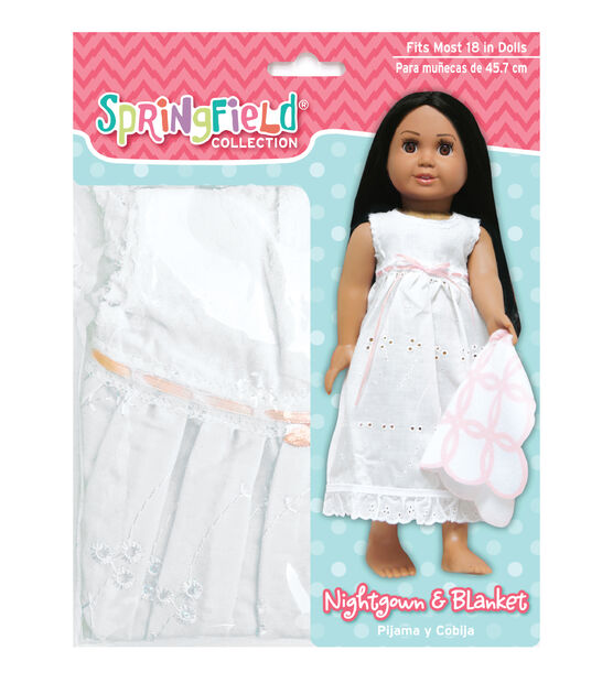 Springfield Boutique Nightie Outfit White Nightie with Pink and White Blanket, , hi-res, image 2