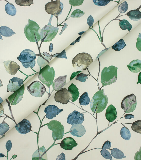 Richloom Leaf Azure Archwood Azure Blackout Fabric, , hi-res, image 3