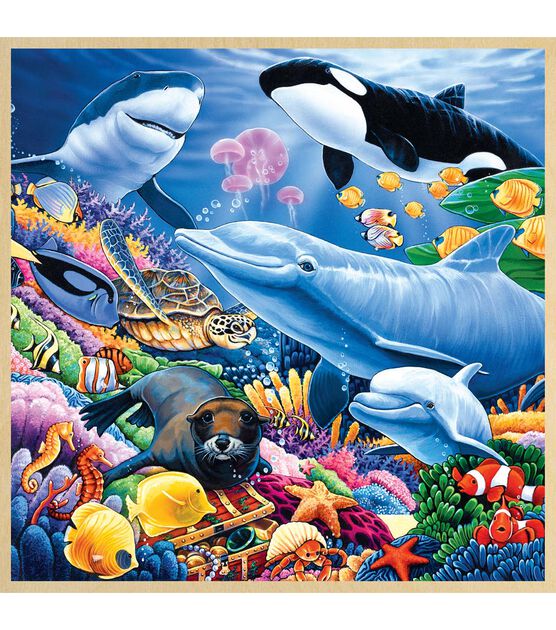 MasterPieces 12" x 12" Wood Undersea Friends Jigsaw Puzzle 48pc, , hi-res, image 2