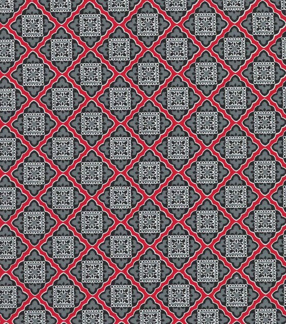 Red & Navy Diamonds Blender Quilt Cotton Fabric by Quilter's Showcase
