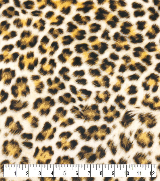 Leopard Print Sew Lush Fleece Fabric, , hi-res, image 2