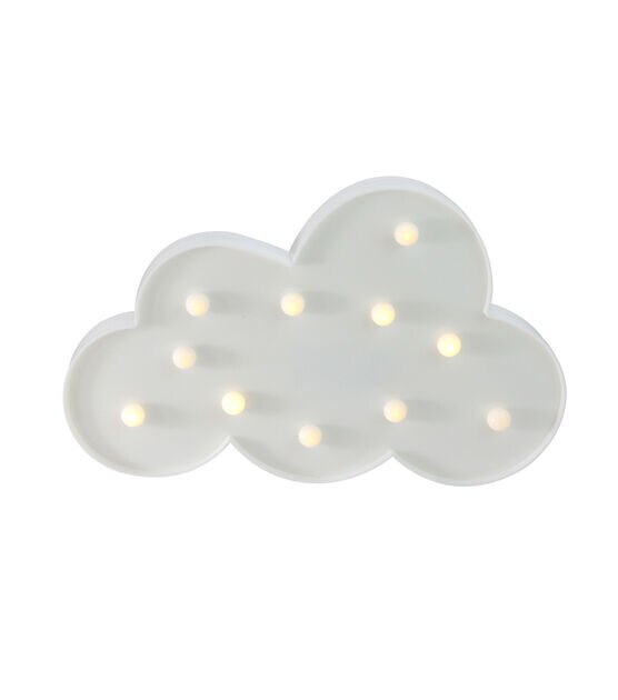 Northlight 11.5" White Cloud LED Marquee Wall Sign
