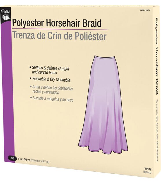 Dritz Polyester Horsehair Braid, 1", White