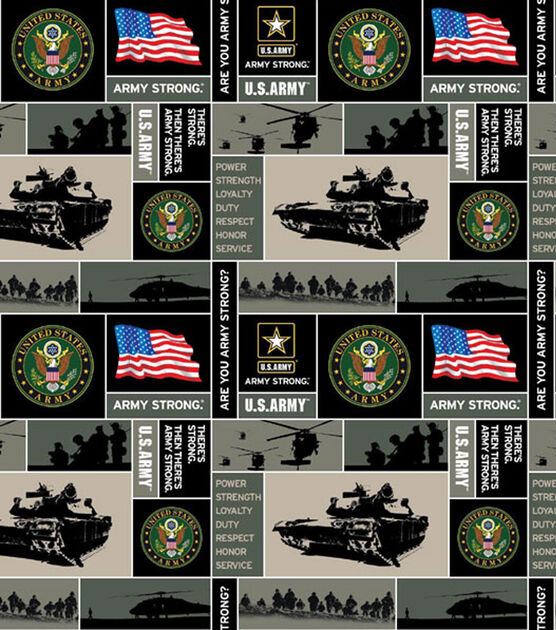 United States Army Fleece Fabric  Allover