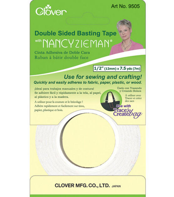 Clover Nancy Zieman Double Sided Basting Tape- 1/2''W x 7-1/2yds