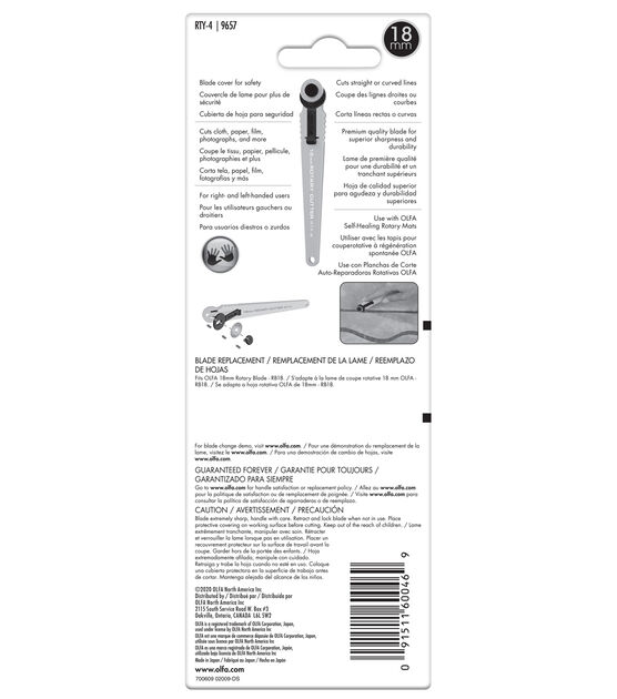 Olfa Rotary Cutter 18mm, , hi-res, image 4