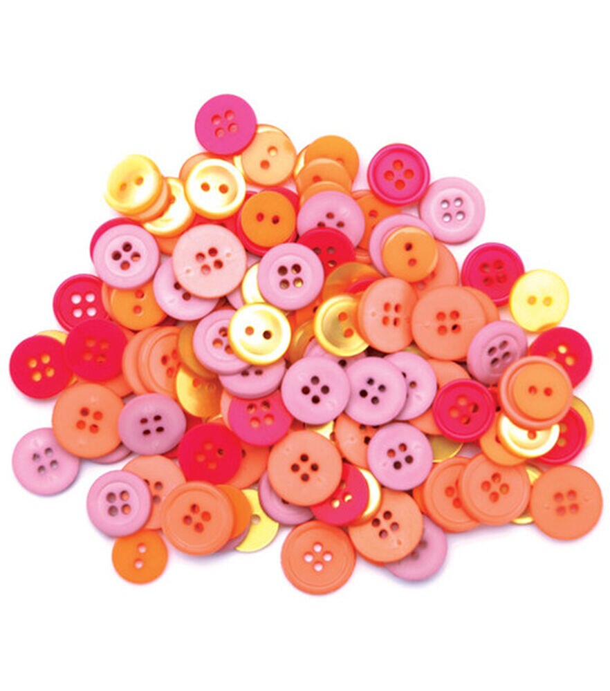 Favorite Findings 130ct Assorted Buttons, Flora, swatch