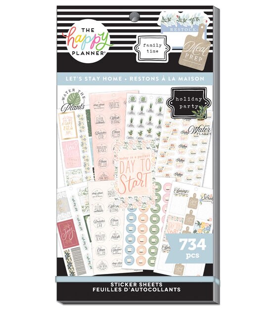 734pc Let's Stay Home Happy Planner Sticker Pack