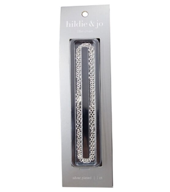 18" Silver Cable Chain Necklace by hildie & jo