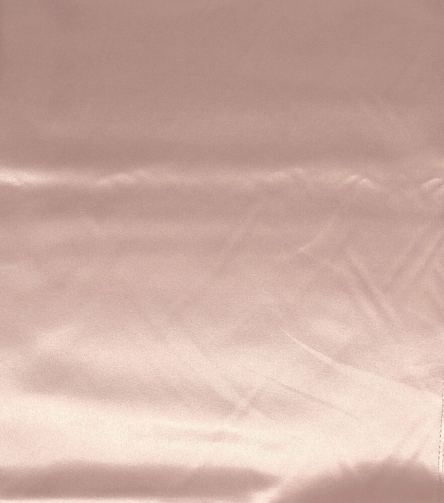 Casa Collection Shiny Satin Fabric, Rosewater, swatch, image 5