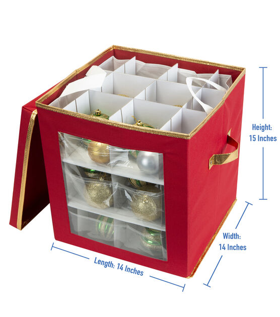 Ornament Storage Organizer With Drawer Divider 27ct - Simplify