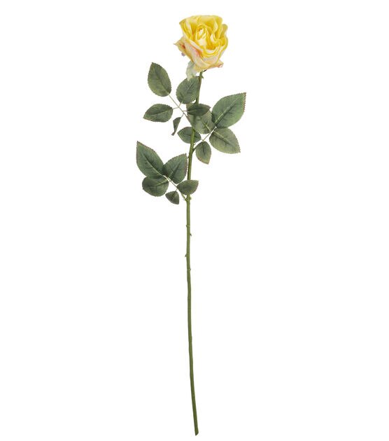 30.5" Yellow Real Touch Rose Stem by Bloom Room