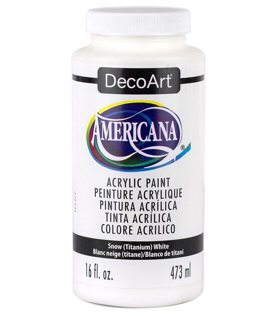 DecoArt Americana 16 fl. oz Acrylic Paint Snow White