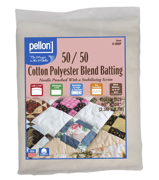 Pellon 50/50 Cotton Poly Blend Batting Queen