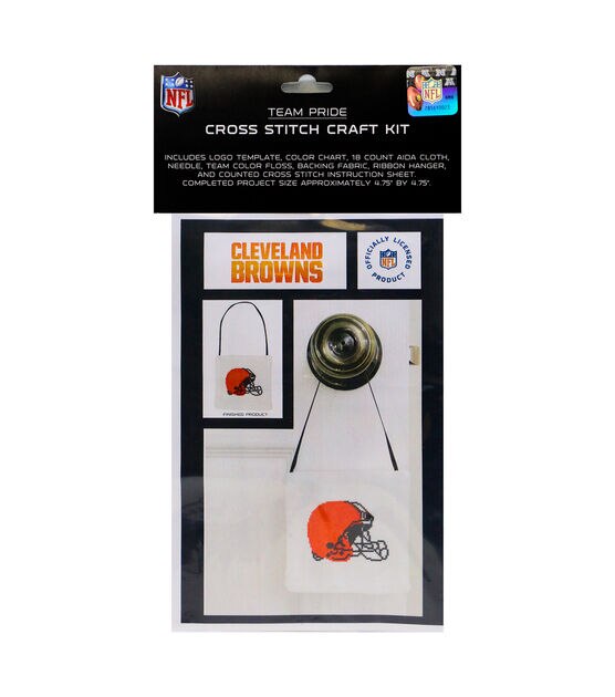 Sporticulture 5 Team Pride NFL Cleveland Browns Cross Stitch Kit
