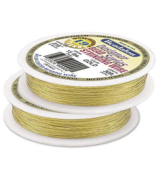 Beadalon 19 Strand Bead Stringing Wire, .018 inches thick, 30 ft