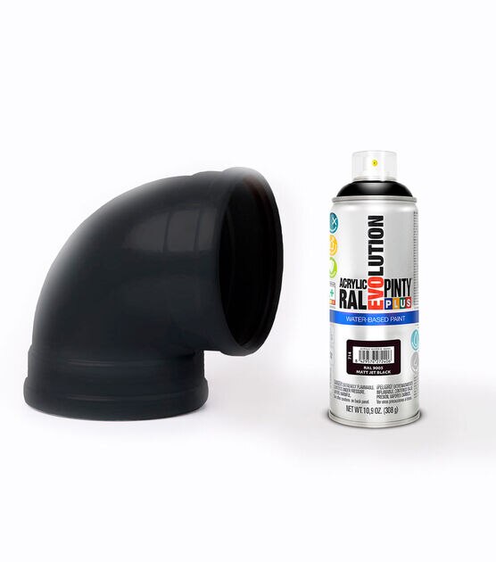 Pintyplus Water Based Spray Paint Matte Jet Black 10.9oz, , hi-res, image 2