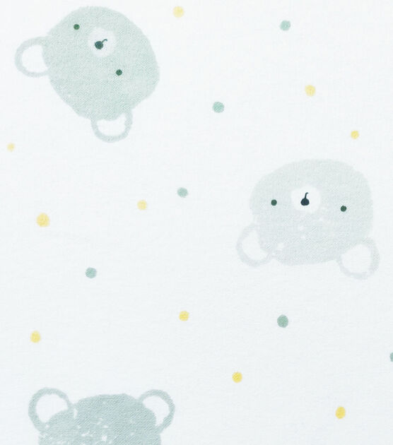 Baby Bear Faces Nursery Flannel Fabric