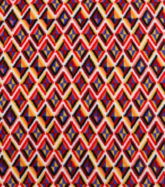 Black History Month Multicolor Geometric Anti Pill Fleece Fabric