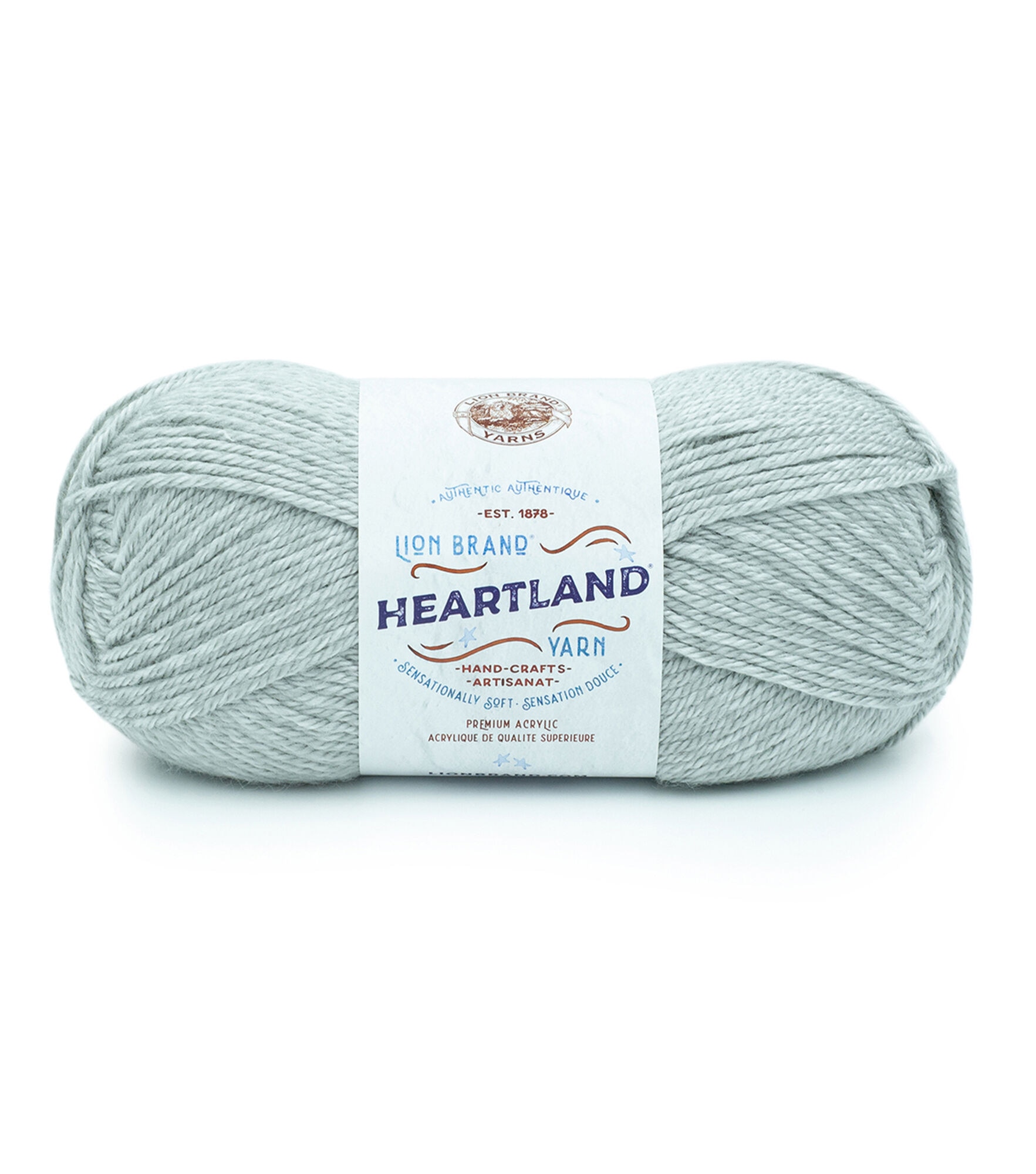 Lion Brand Heartland 251yds Worsted Acrylic Yarn, White Sands, hi-res