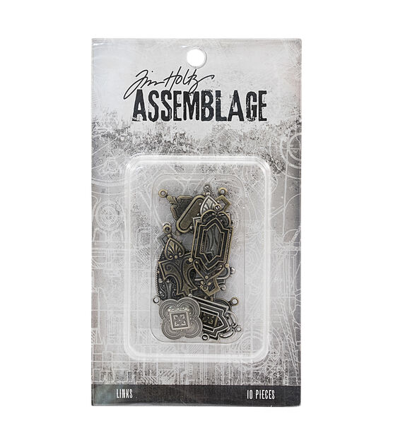 Tim Holtz Assemblage 10ct Art Deco Antique Silver & Brass Links