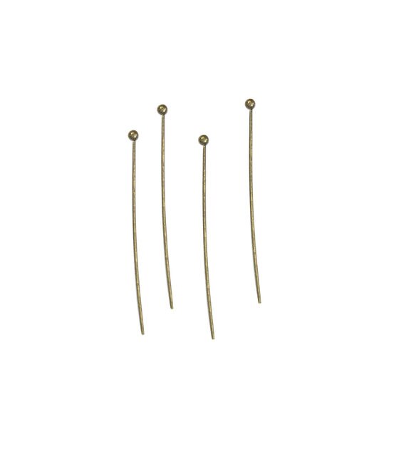 130pk Oxidized Brass Metal Ball Head Pins by hildie & jo