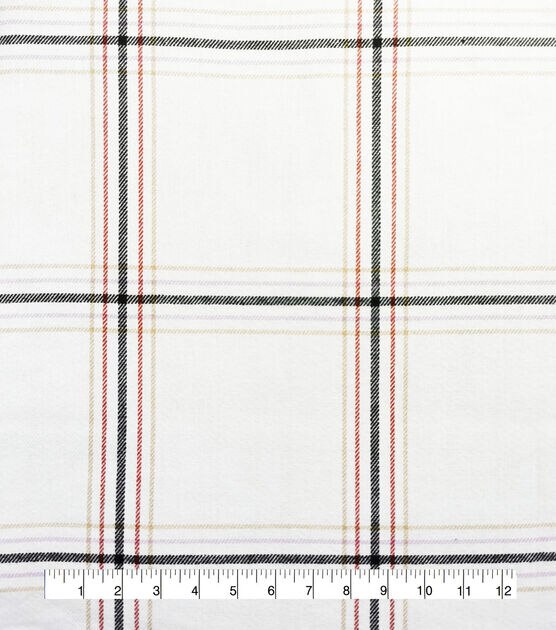 White Grid Plaid Sherpa Fabric, , hi-res, image 4