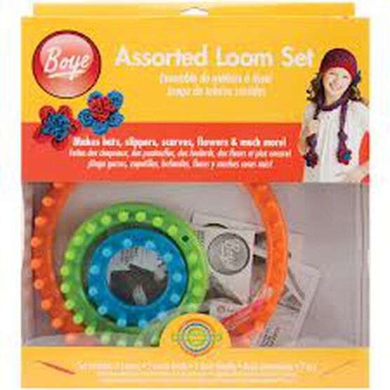 Boye Plastic Round Loom Knitting Set Craft Accessory 24 Pegs and 5.5  Diameter Multicolor 4 Piece