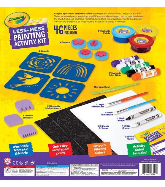  Crayola No Carve Pumpkin Decorating Kit with Paint Sticks, Less  Mess Paint Set for Kids, Gift : Toys & Games