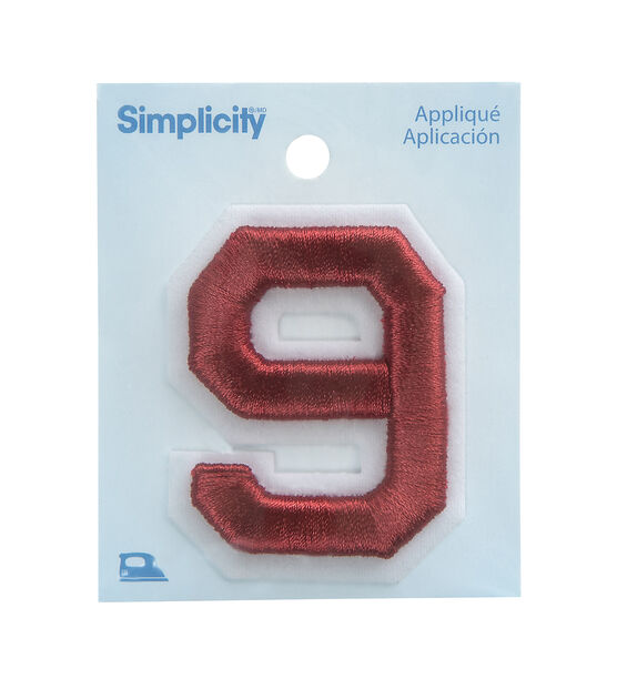 Simplicity 2" Raised Embroidered Number Applique, , hi-res, image 7