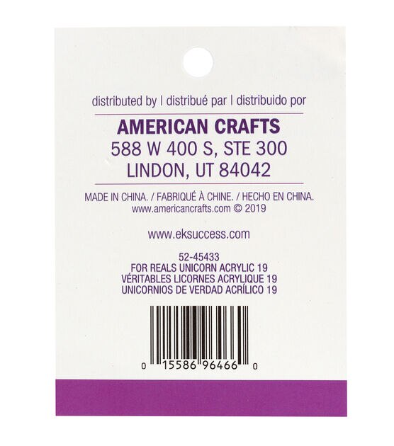 American Crafts Acrylic Stickers For Reals Unicorn, , hi-res, image 3
