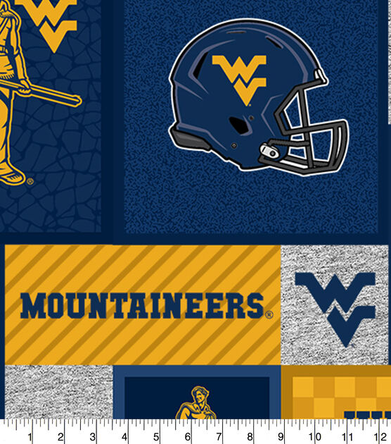 West Virginia University Mountaineers Fleece Fabric College Patch